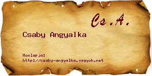 Csaby Angyalka névjegykártya